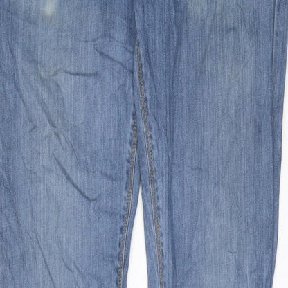 ASOS Womens Blue Cotton Skinny Jeans Size 30 in L36 in Regular Zip
