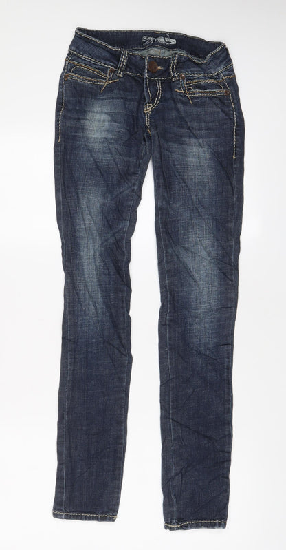 Womens UK Size 26 in Blue Rags Regular Fit Skinny Blue Jeans