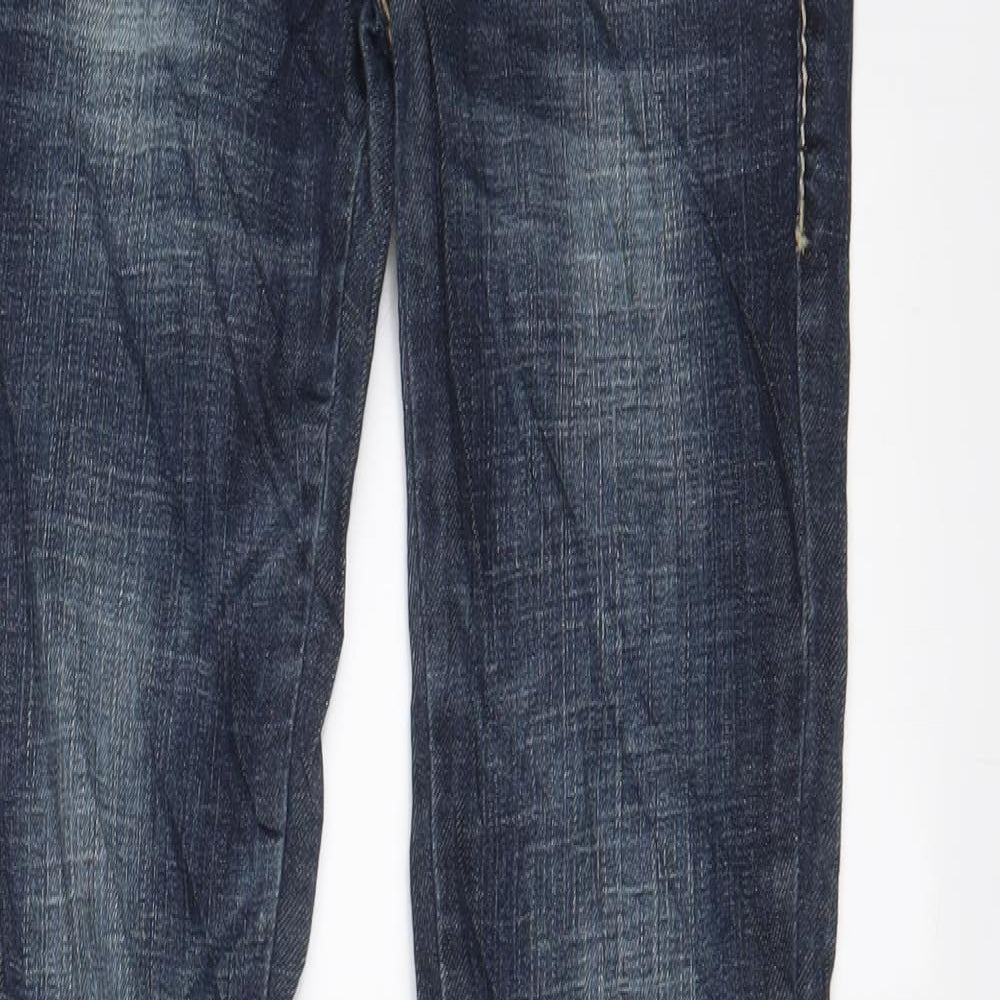 Womens UK Size 26 in Blue Rags Regular Fit Skinny Blue Jeans