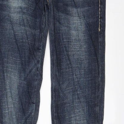 Womens UK Size 26 in Blue Rags Regular Fit Skinny Blue Jeans