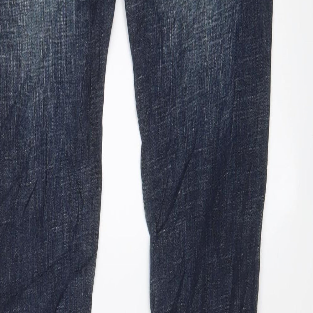 Womens UK Size 26 in Blue Rags Regular Fit Skinny Blue Jeans
