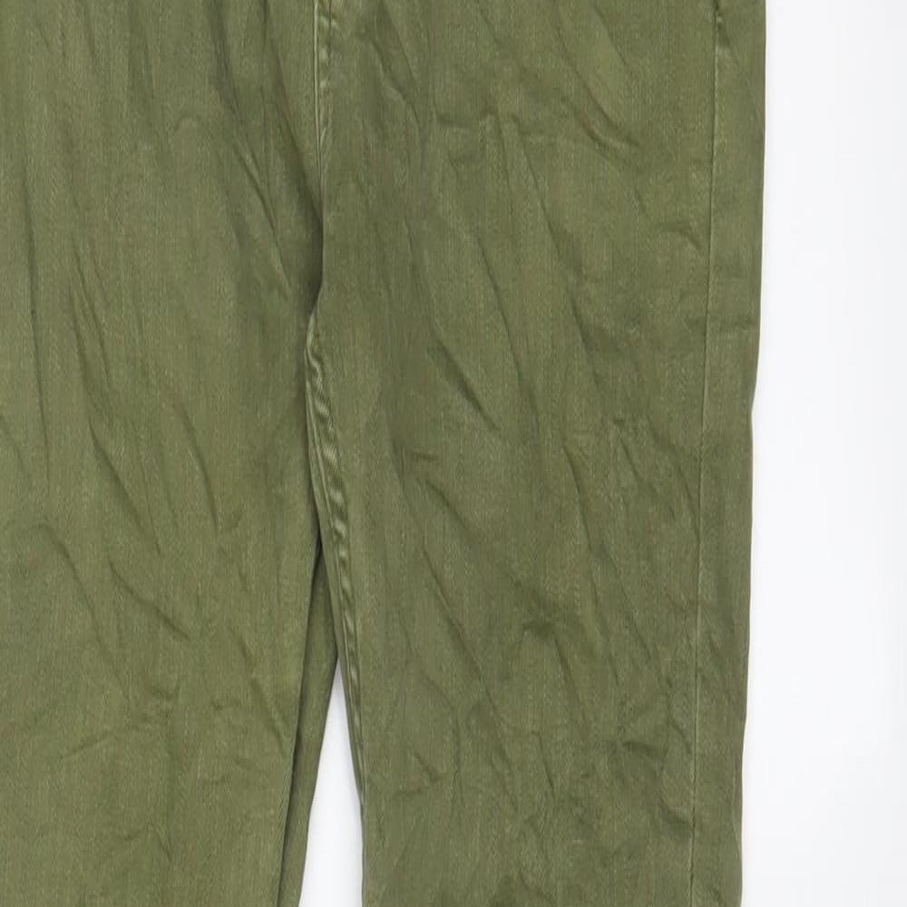 Zara Womens Green Cotton Skinny Jeans Size 8 L27 in Regular Zip