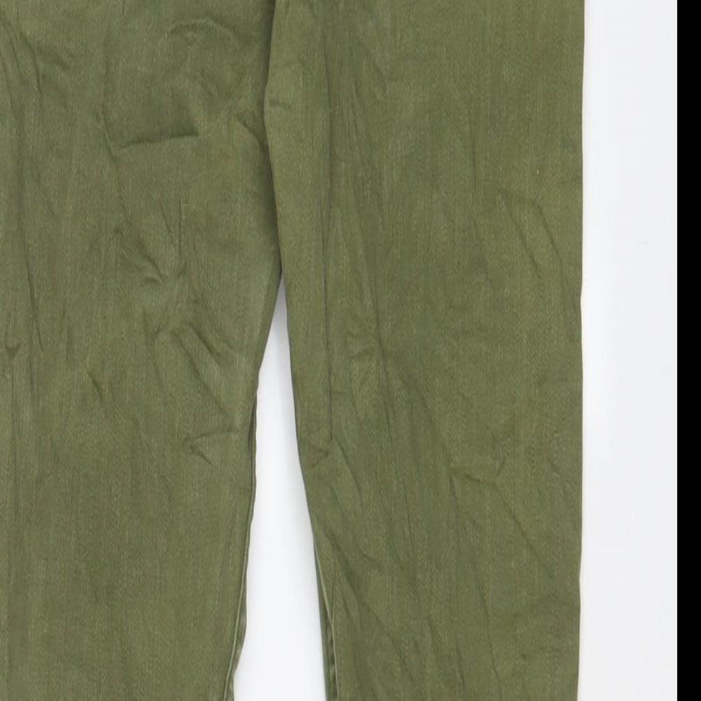 Zara Womens Green Cotton Skinny Jeans Size 8 L27 in Regular Zip