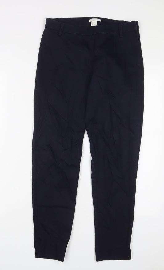 Womens UK Size 10 H&M Regular Fit  Blue Trousers
