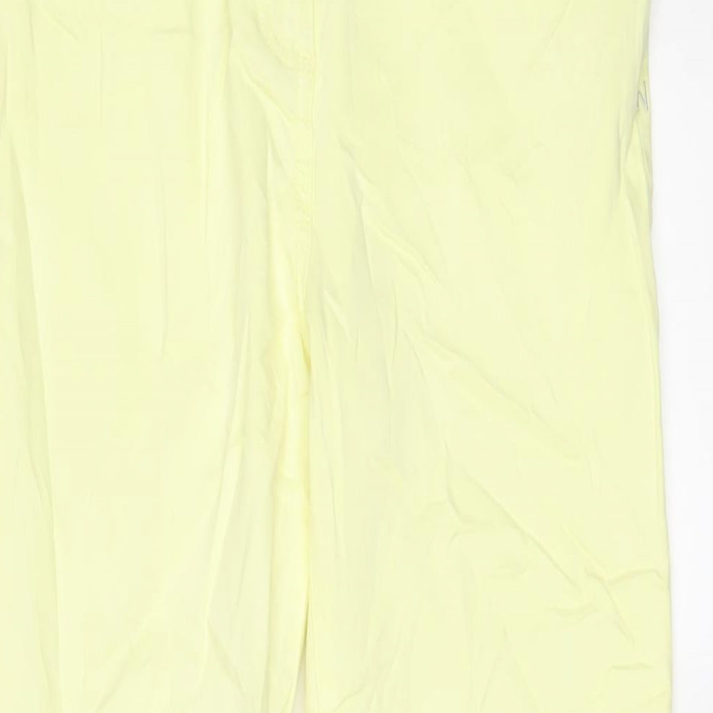 NEXT Womens Yellow Cotton Straight Jeans Size 12 L26 in Regular Zip