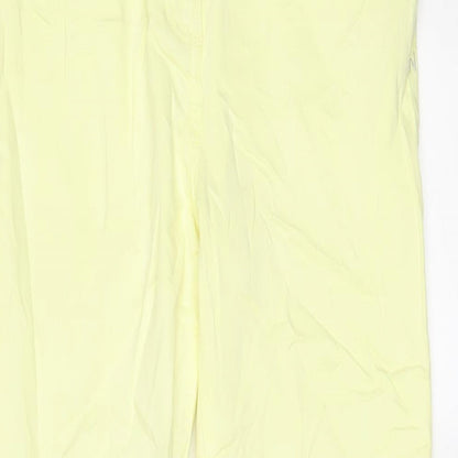 NEXT Womens Yellow Cotton Straight Jeans Size 12 L26 in Regular Zip