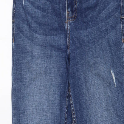 Denim & Co. Womens Blue Cotton Skinny Jeans Size 8 L26 in Regular Zip