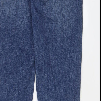 Denim & Co. Womens Blue Cotton Skinny Jeans Size 8 L26 in Regular Zip