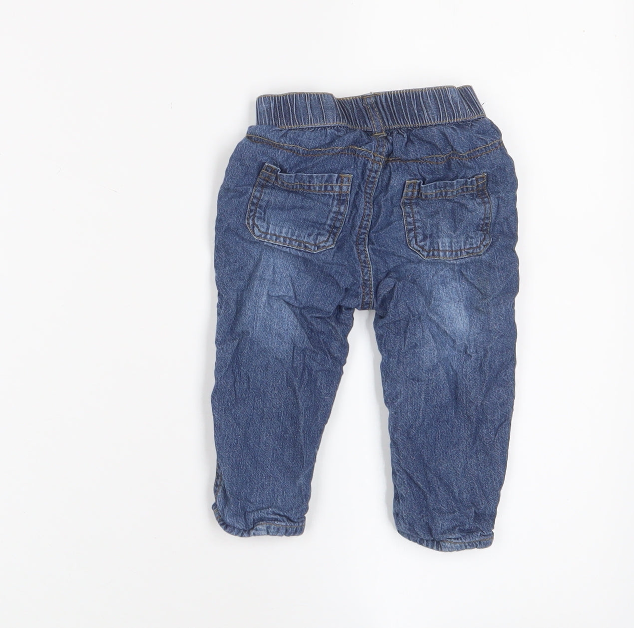 George Boys Blue Cotton Capri Jeans Size 6-9 Months Pullover