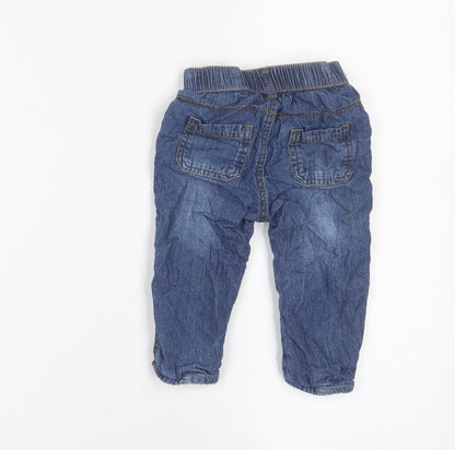 George Boys Blue Cotton Capri Jeans Size 6-9 Months Pullover