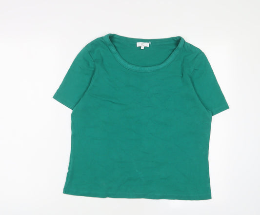 Womens UK Size L Cc Green Basic T-Shirt