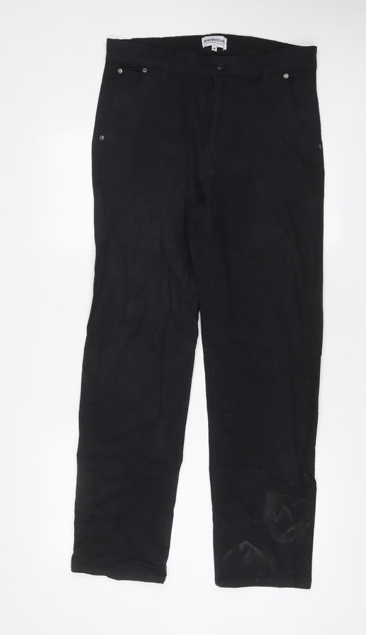 Mens UK Size M Paidnfull. Regular Fit Straight Black Jeans