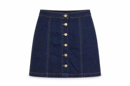 Womens UK Size 4 PRETTYLITTLETHING A-Line Denim Skirt