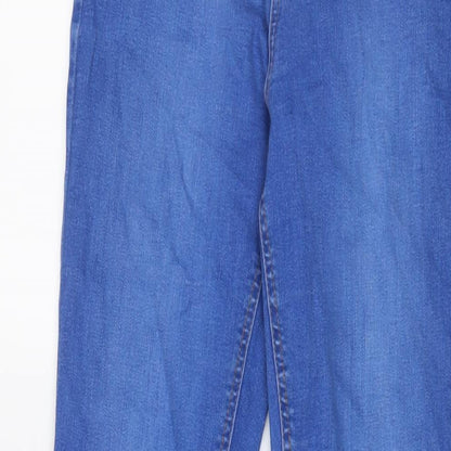 Dorothy Perkins Womens Blue Cotton Skinny Jeans Size 8 L26 in Regular Zip