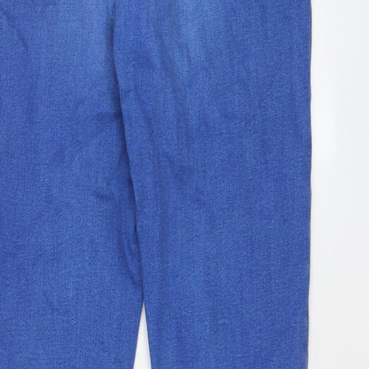 Dorothy Perkins Womens Blue Cotton Skinny Jeans Size 8 L26 in Regular Zip