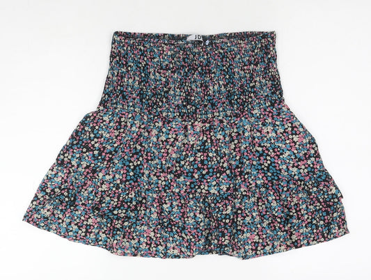 Only Womens Multicoloured Floral Polyester Pleated Skirt Size 10