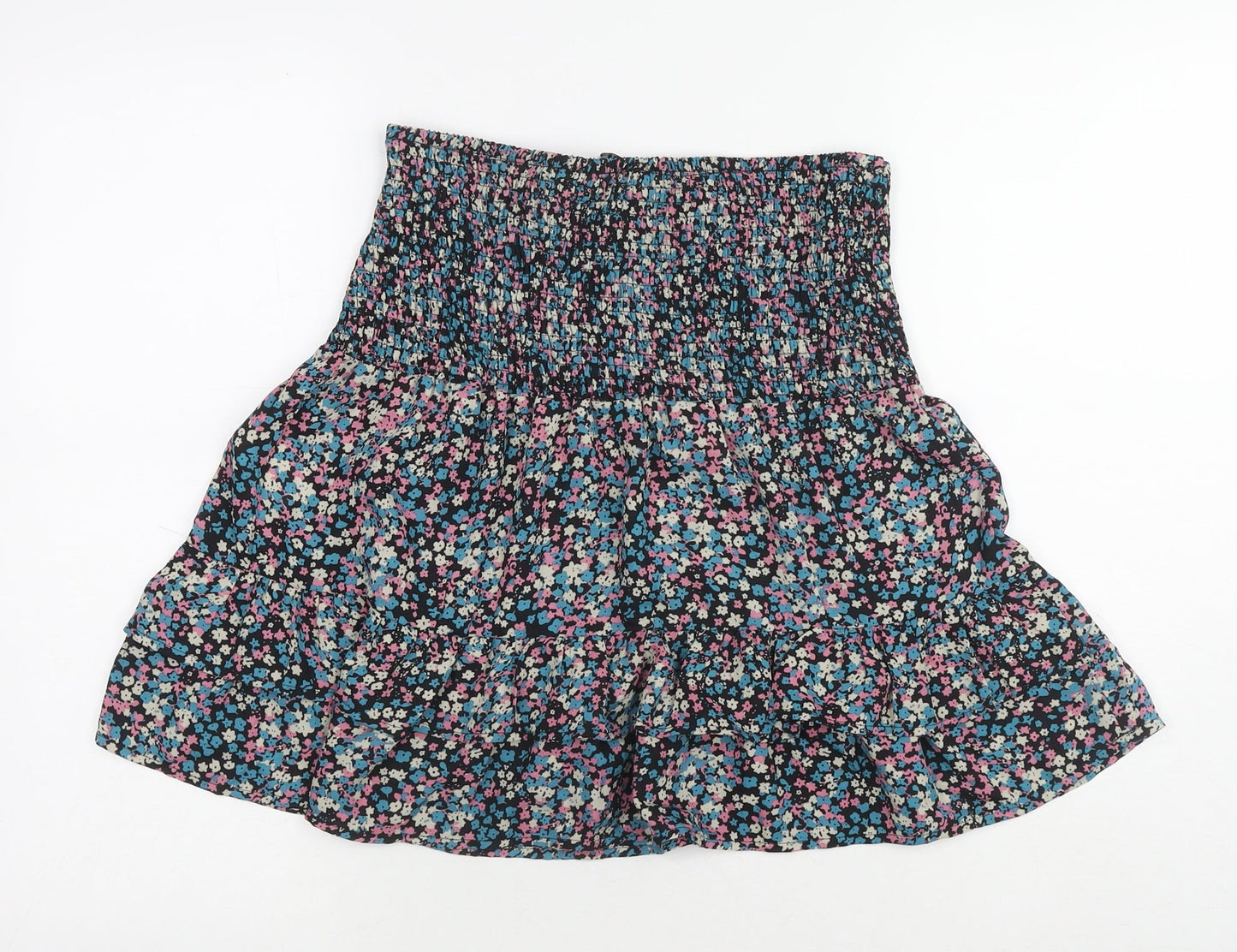 Only Womens Multicoloured Floral Polyester Pleated Skirt Size 10
