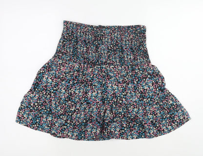 Only Womens Multicoloured Floral Polyester Pleated Skirt Size 10