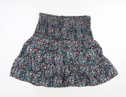 Only Womens Multicoloured Floral Polyester Pleated Skirt Size 10