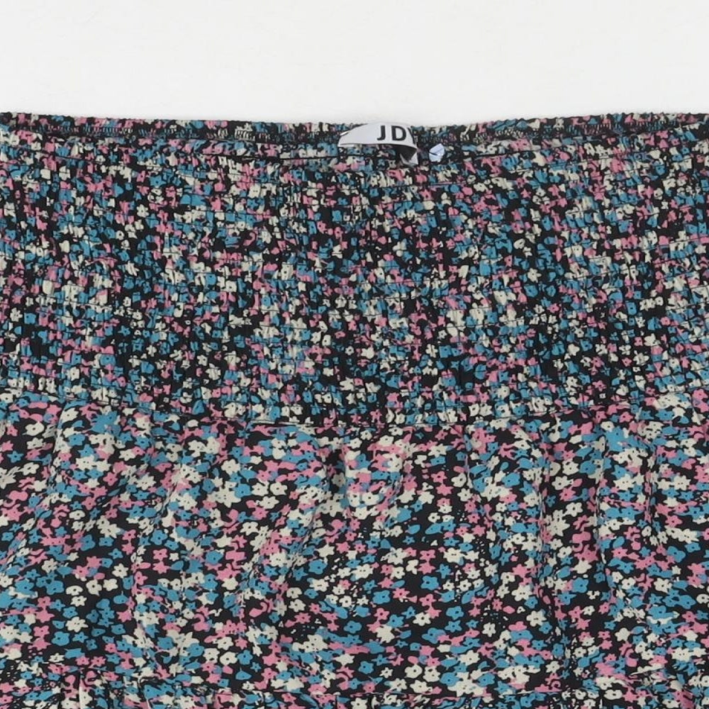 Only Womens Multicoloured Floral Polyester Pleated Skirt Size 10