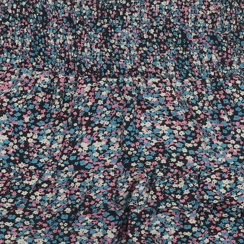 Only Womens Multicoloured Floral Polyester Pleated Skirt Size 10