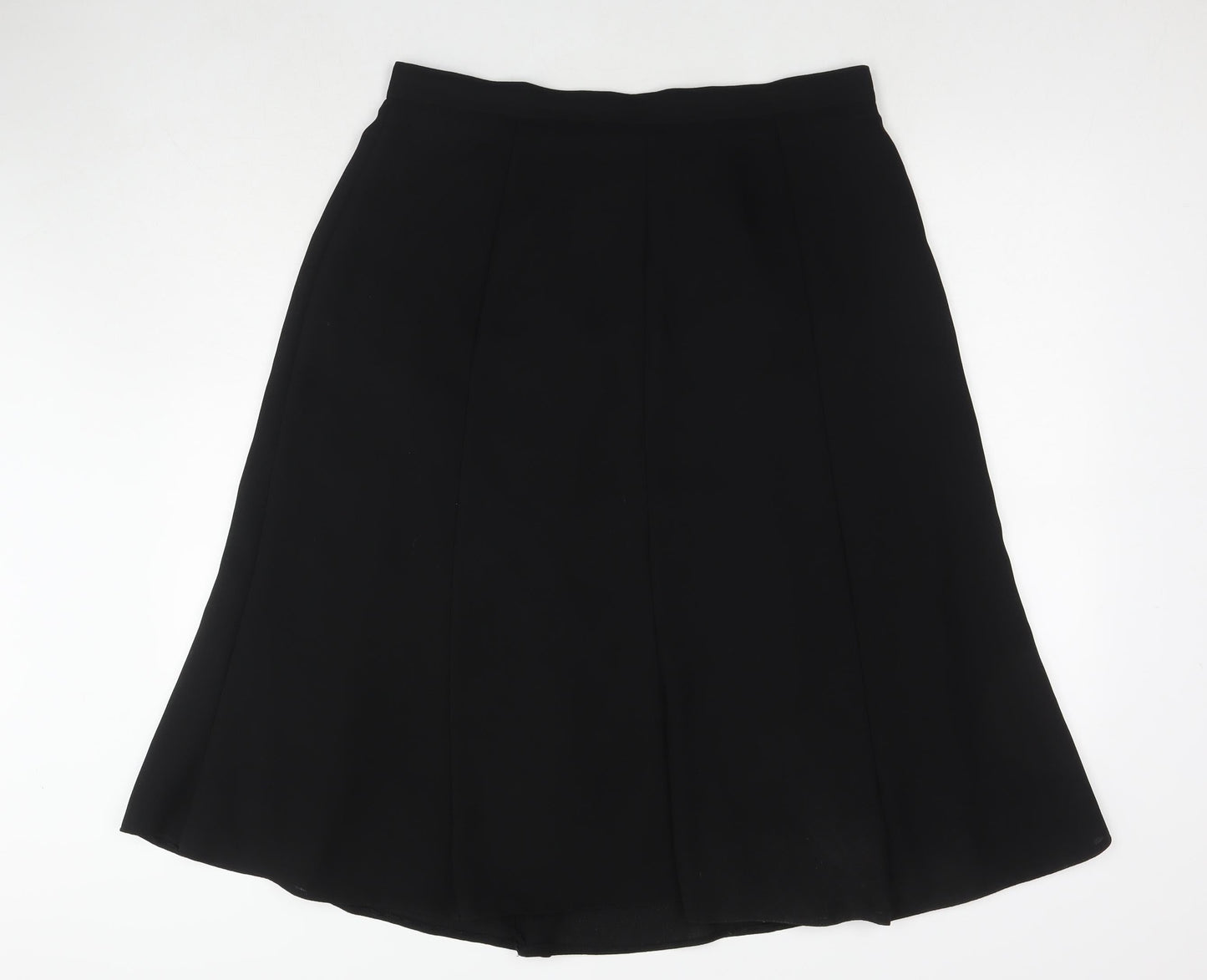 Design Essentials Womens Black Polyester Pleated Skirt Size 20 Zip