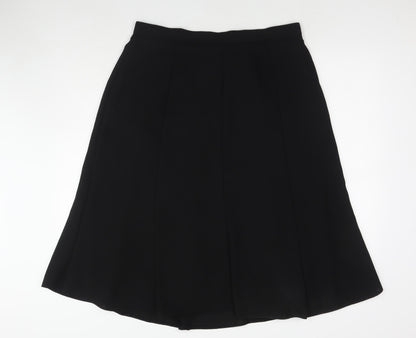 Design Essentials Womens Black Polyester Pleated Skirt Size 20 Zip