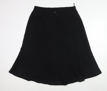 Design Essentials Womens Black Polyester Pleated Skirt Size 20 Zip