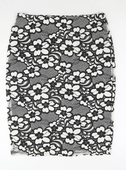 David Emanuel Womens Multicoloured Floral Nylon A-Line Skirt Size 10