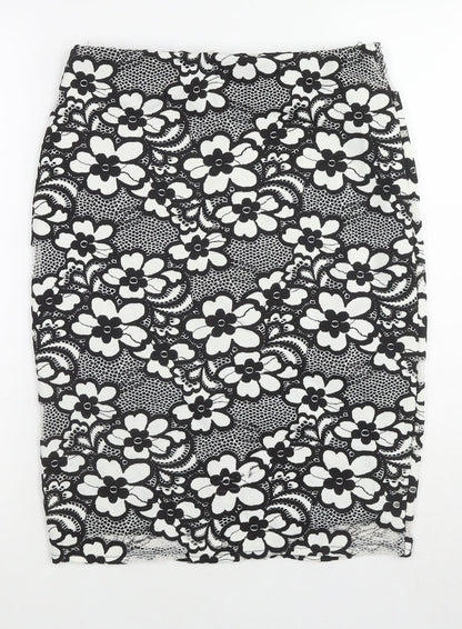 David Emanuel Womens Multicoloured Floral Nylon A-Line Skirt Size 10