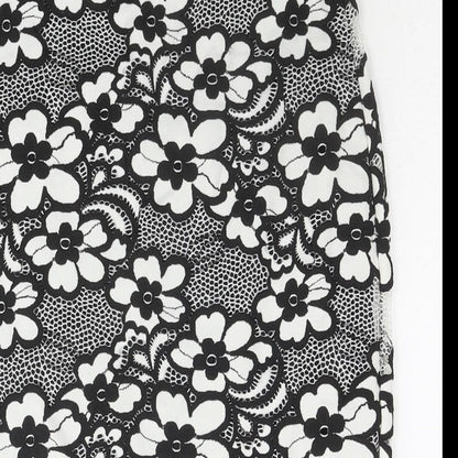 David Emanuel Womens Multicoloured Floral Nylon A-Line Skirt Size 10