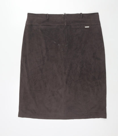 Womens UK Size 18 Pomodoro A-Line Velour Skirt