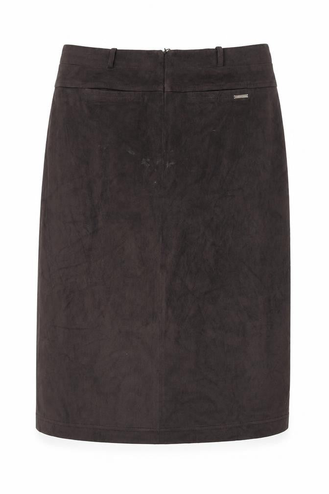 Womens UK Size 18 Pomodoro A-Line Velour Skirt