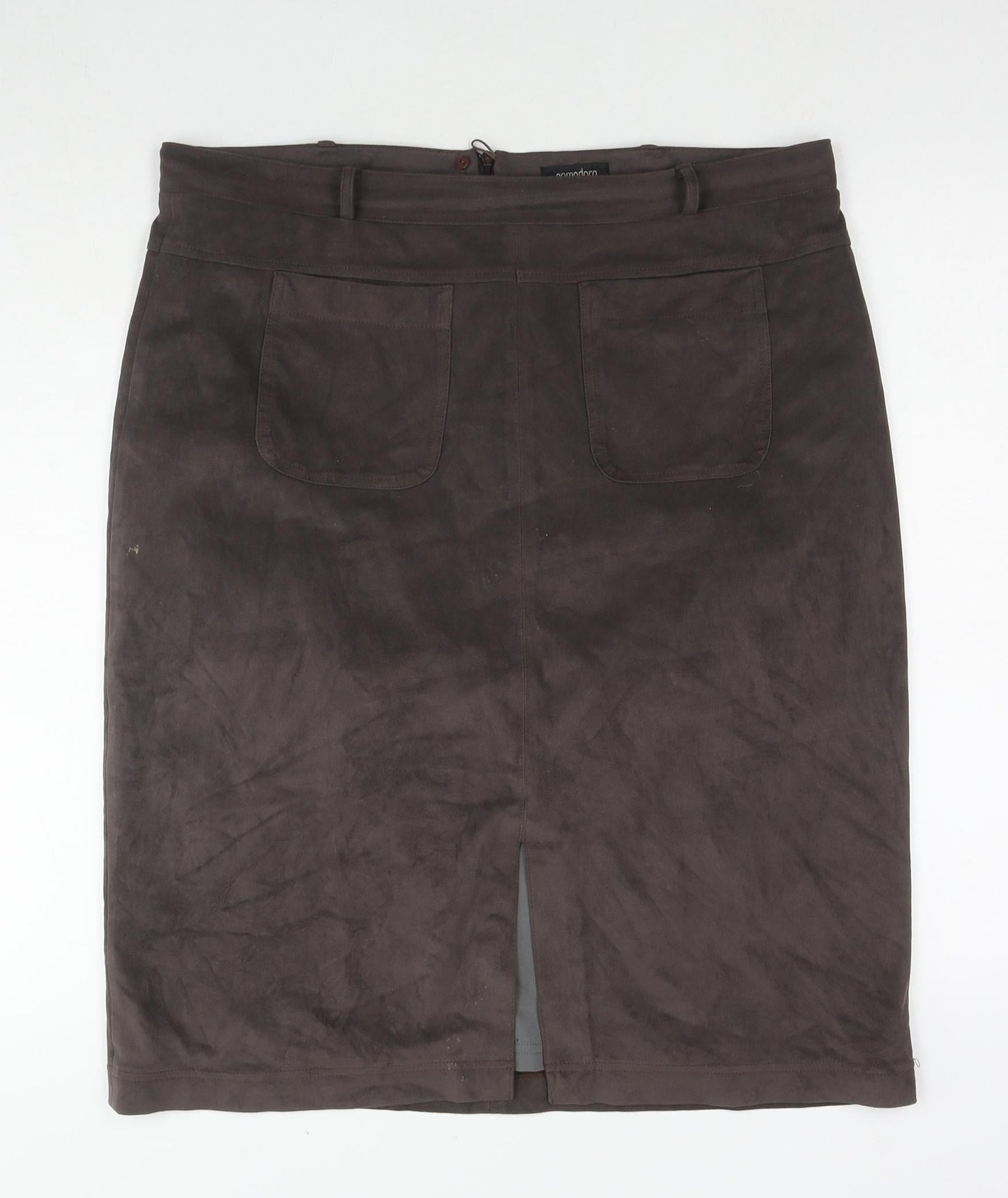 Womens UK Size 18 Pomodoro A-Line Velour Skirt