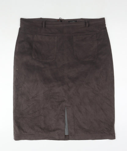 Womens UK Size 18 Pomodoro A-Line Velour Skirt