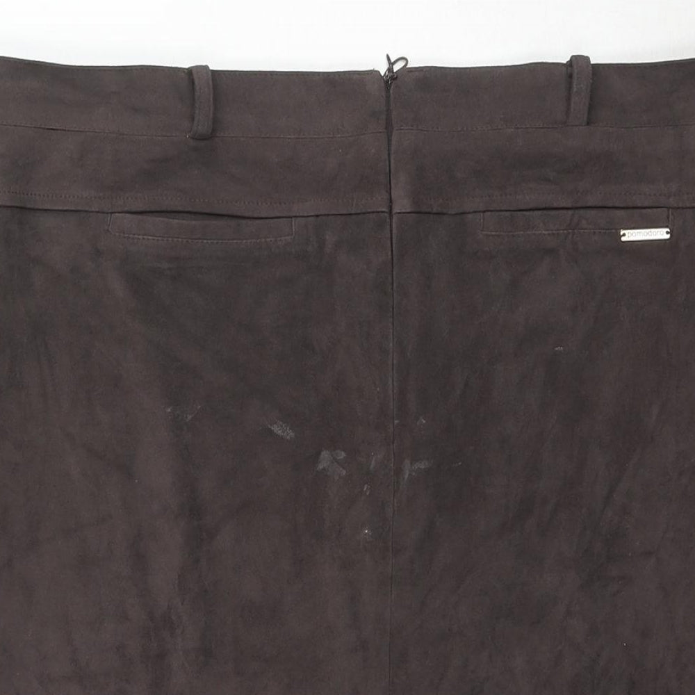 Womens UK Size 18 Pomodoro A-Line Velour Skirt