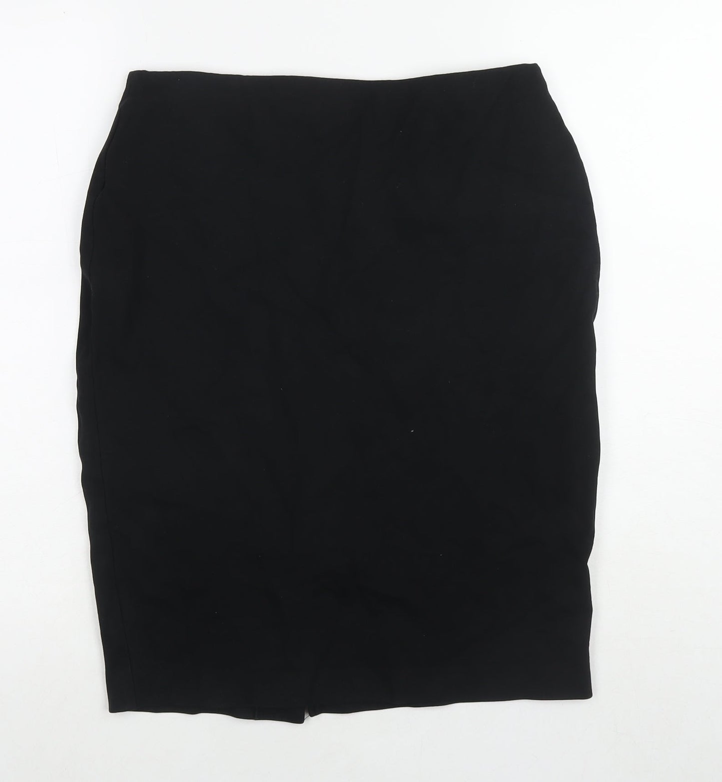 Marks and Spencer Womens Black Viscose A-Line Skirt Size 12
