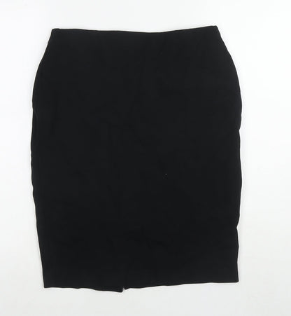 Marks and Spencer Womens Black Viscose A-Line Skirt Size 12