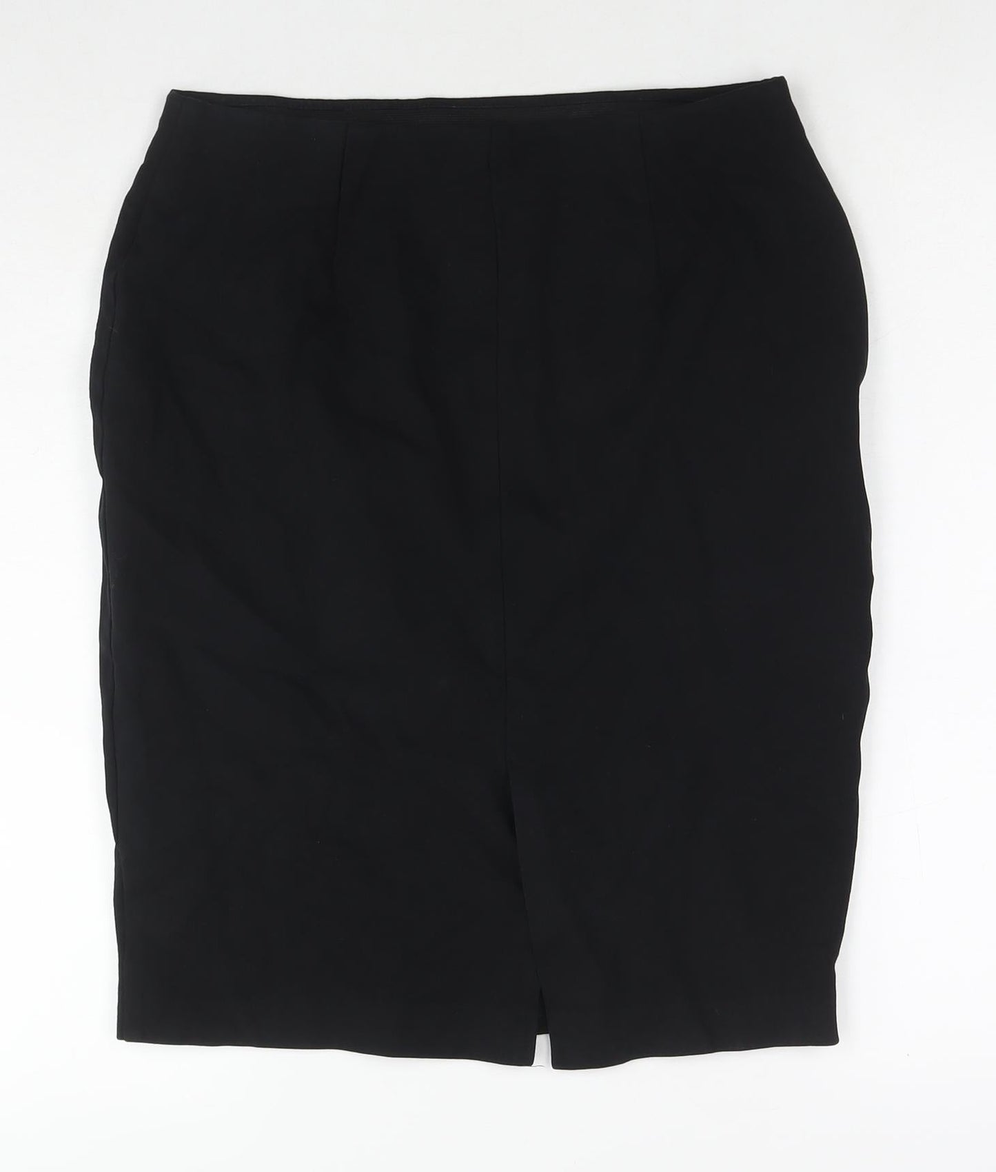 Marks and Spencer Womens Black Viscose A-Line Skirt Size 12