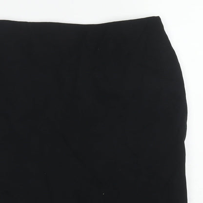 Marks and Spencer Womens Black Viscose A-Line Skirt Size 12