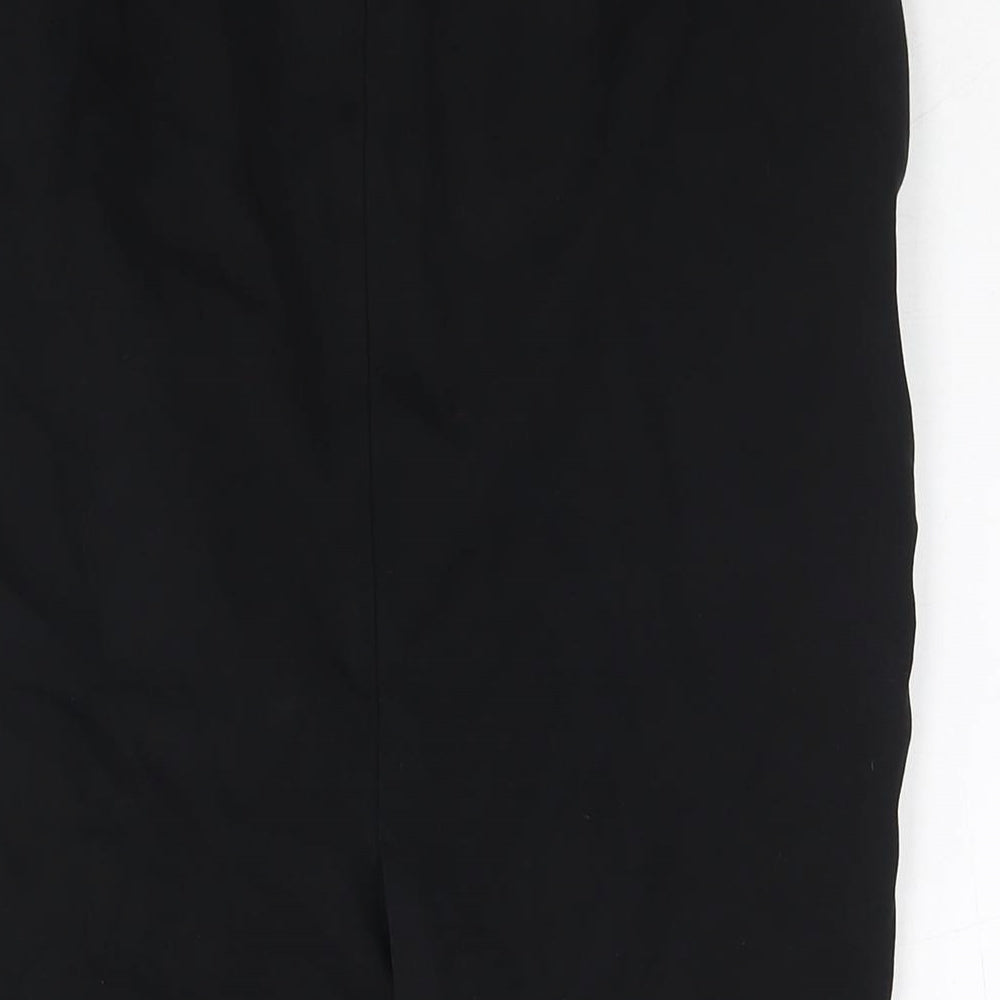 Marks and Spencer Womens Black Viscose A-Line Skirt Size 12