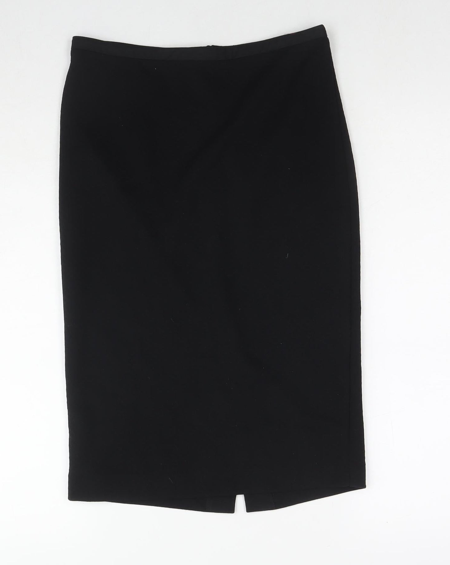 NEXT Womens Black Polyester A-Line Skirt Size 6 Zip