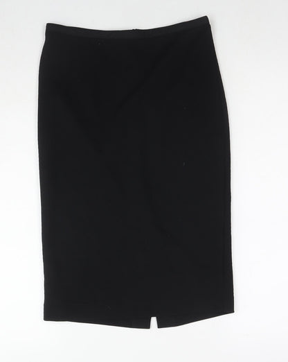NEXT Womens Black Polyester A-Line Skirt Size 6 Zip