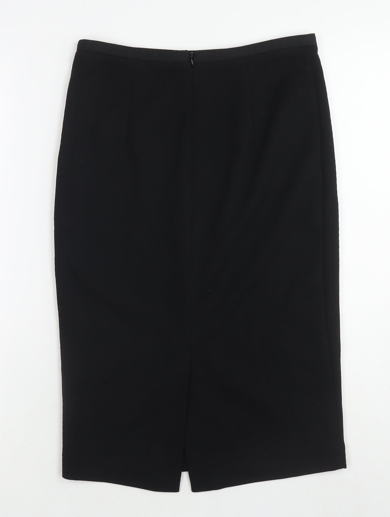 NEXT Womens Black Polyester A-Line Skirt Size 6 Zip