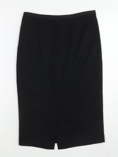 NEXT Womens Black Polyester A-Line Skirt Size 6 Zip