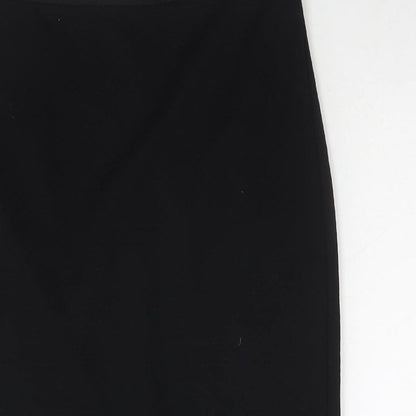 NEXT Womens Black Polyester A-Line Skirt Size 6 Zip