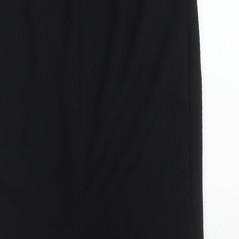 NEXT Womens Black Polyester A-Line Skirt Size 6 Zip