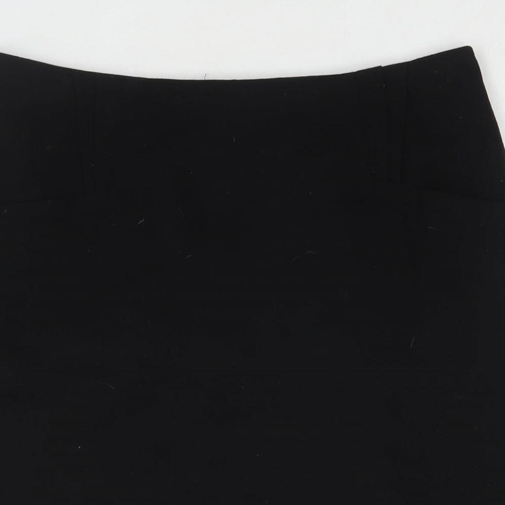 Precis Womens Black Polyester A-Line Skirt Size 12 Zip