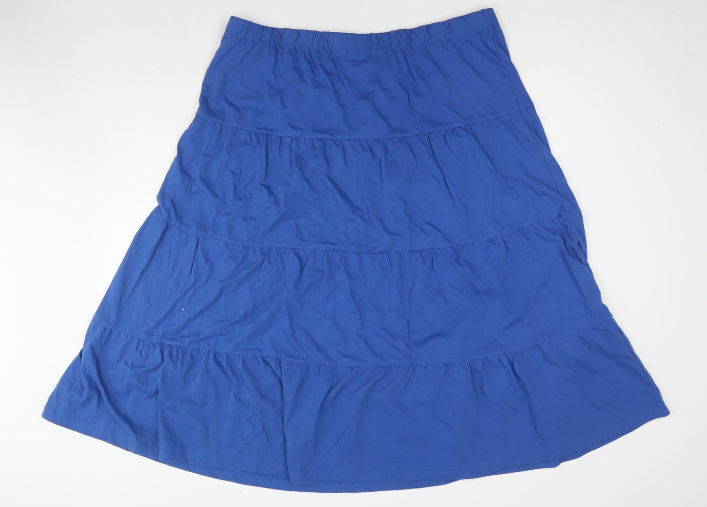American Sweetheart Womens Blue Cotton Pleated Skirt Size 2XL