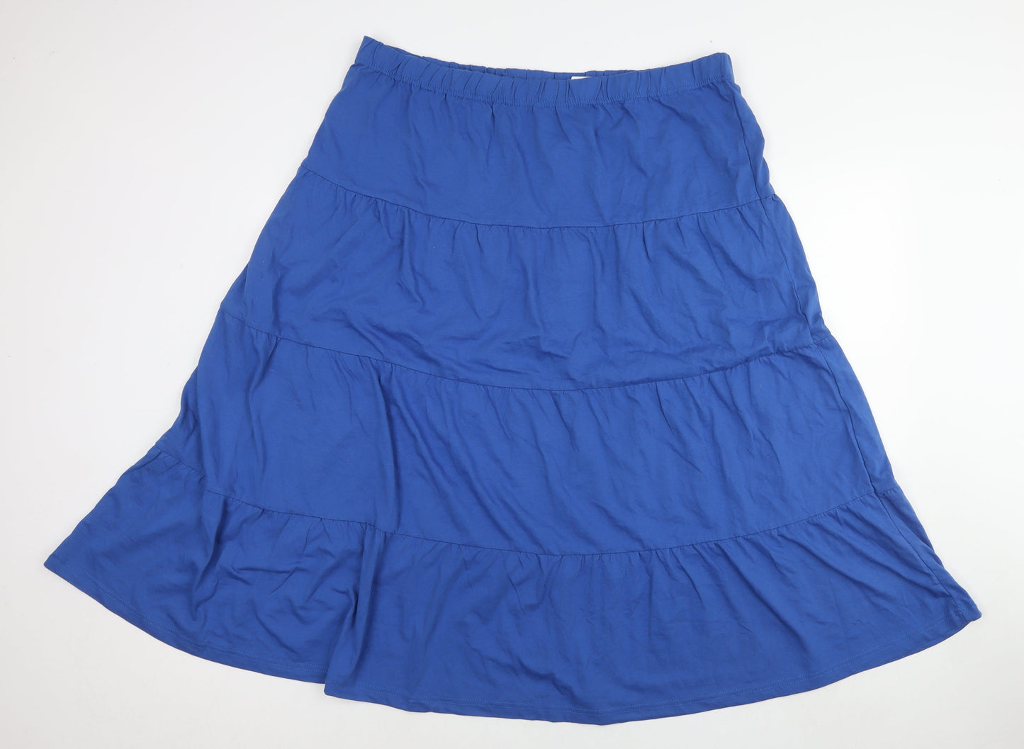 American Sweetheart Womens Blue Cotton Pleated Skirt Size 2XL